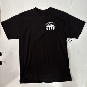 Neff Forever Fresh T-Shirt Black Graphic Logo Tee Short Sleeve Men's Size-Large